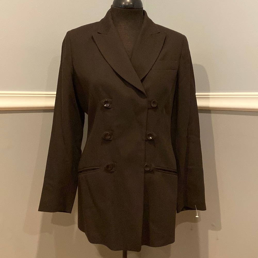 NWOT Emanuel Ungaro crossover closure double breasted blazer